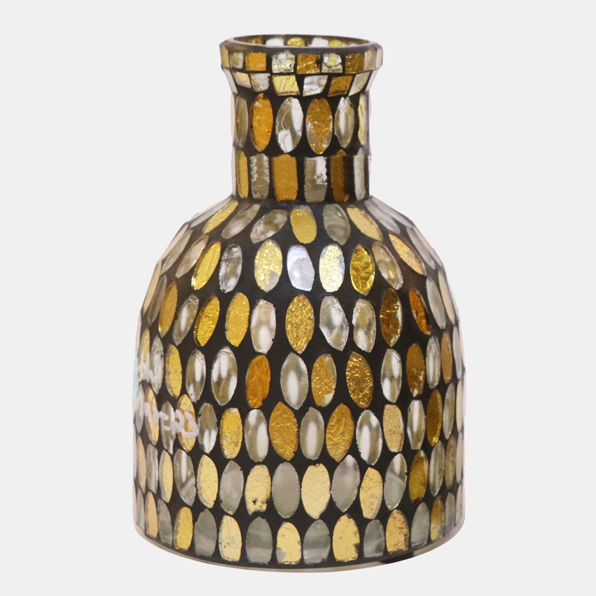 Glass, 6"h Mosaic Vase, Copper from Sagebrook Home - Luna Furniture