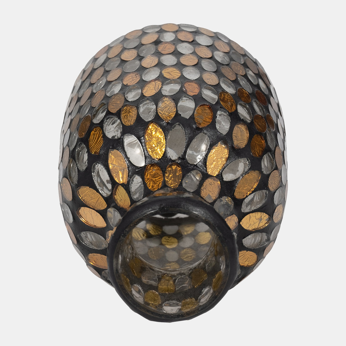 Glass, 7"h Mosaic Vase, Copper from Sagebrook Home - Luna Furniture