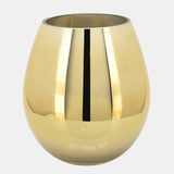 Glass 8"h Metallic Vase, Gold from Sagebrook Home - Luna Furniture