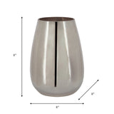 Glass 8"h Metallic Vase, Silver from Sagebrook Home - Luna Furniture