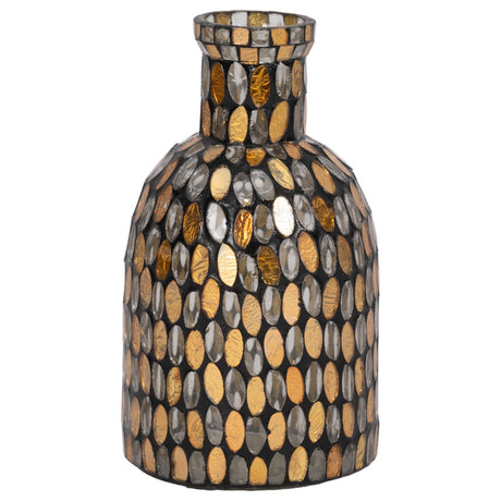 Glass, 8"h Mosaic Vase, Copper from Sagebrook Home - Luna Furniture