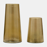 Glass, 8" Luster Vase, Gold from Sagebrook Home - Luna Furniture