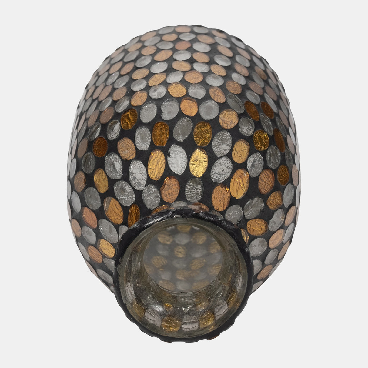 Glass, 9"h Mosaic Vase, Copper from Sagebrook Home - Luna Furniture