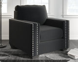 Gleston Chair and Ottoman in Onyx from Ashley - Luna Furniture