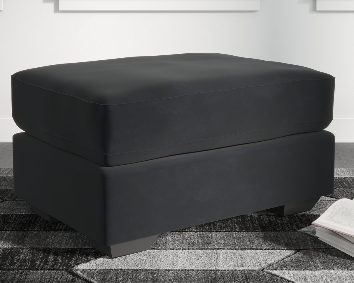 Gleston Chair and Ottoman in Onyx from Ashley - Luna Furniture