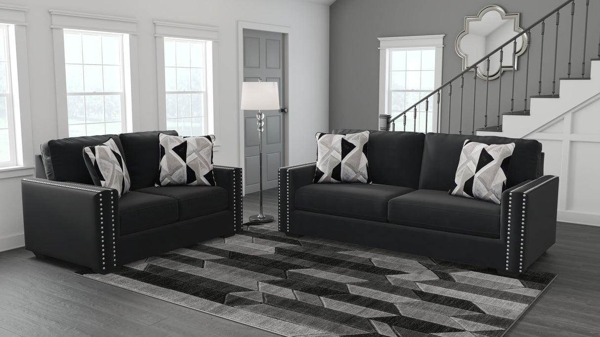 Gleston Sofa and Loveseat in Onyx - PKG008942