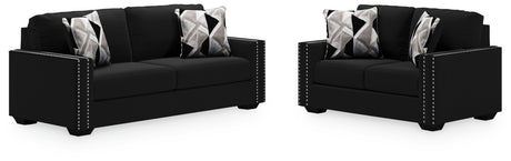 Gleston Sofa and Loveseat in Onyx - PKG008942