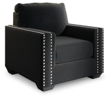 Gleston Sofa, Loveseat, Chair and Ottoman in Onyx - PKG008943