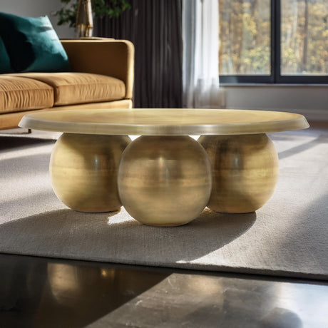 Globus Coffee Table in Gold from Meridian - Luna Furniture