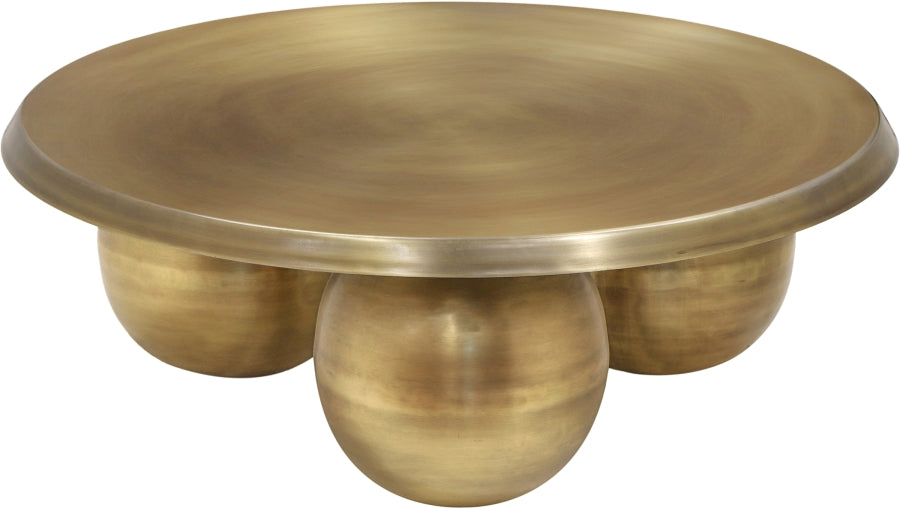 Globus Coffee Table in Gold from Meridian - Luna Furniture