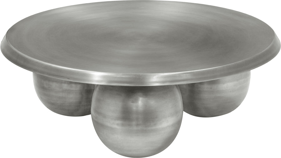 Globus Coffee Table in Silver from Meridian - Luna Furniture