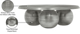 Globus Coffee Table in Silver from Meridian - Luna Furniture