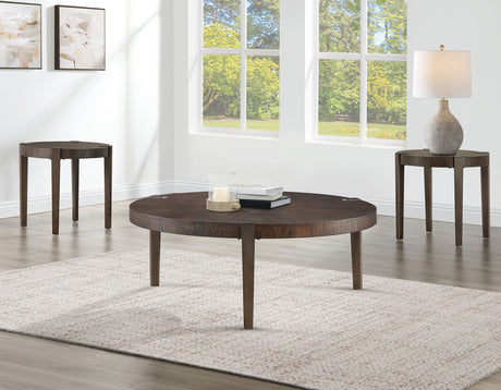 Gracie 3-Piece Table Set, Brown - SET | GRA100NC | GRA100NE(2)