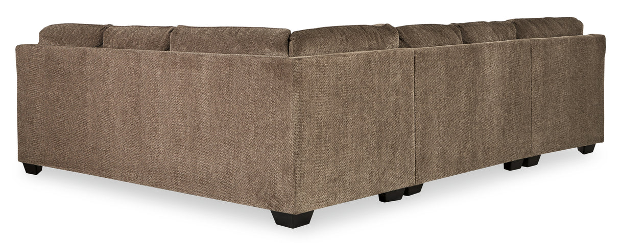 Graftin 3-Piece Sectional with Ottoman in Teak - PKG002366