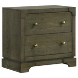 Gran Park 2-drawer Nightstand Bedside Table Dark Cocoa from Coaster - Luna Furniture