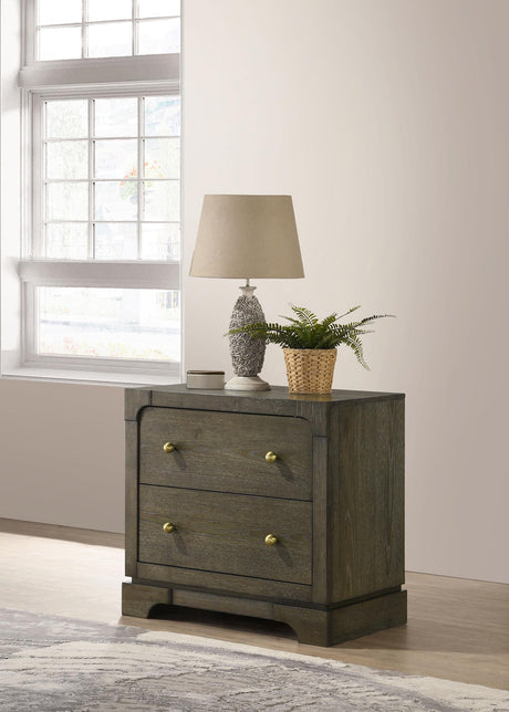 Gran Park 2-drawer Nightstand Bedside Table Dark Cocoa from Coaster - Luna Furniture