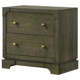 Gran Park 2-drawer Nightstand Bedside Table Dark Cocoa from Coaster - Luna Furniture