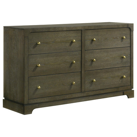 Gran Park 6-drawer Dresser Cabinet Dark Cocoa from Coaster - Luna Furniture