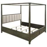 Gran Park California King Four Poster Canopy Bed Dark Cocoa from Coaster - Luna Furniture