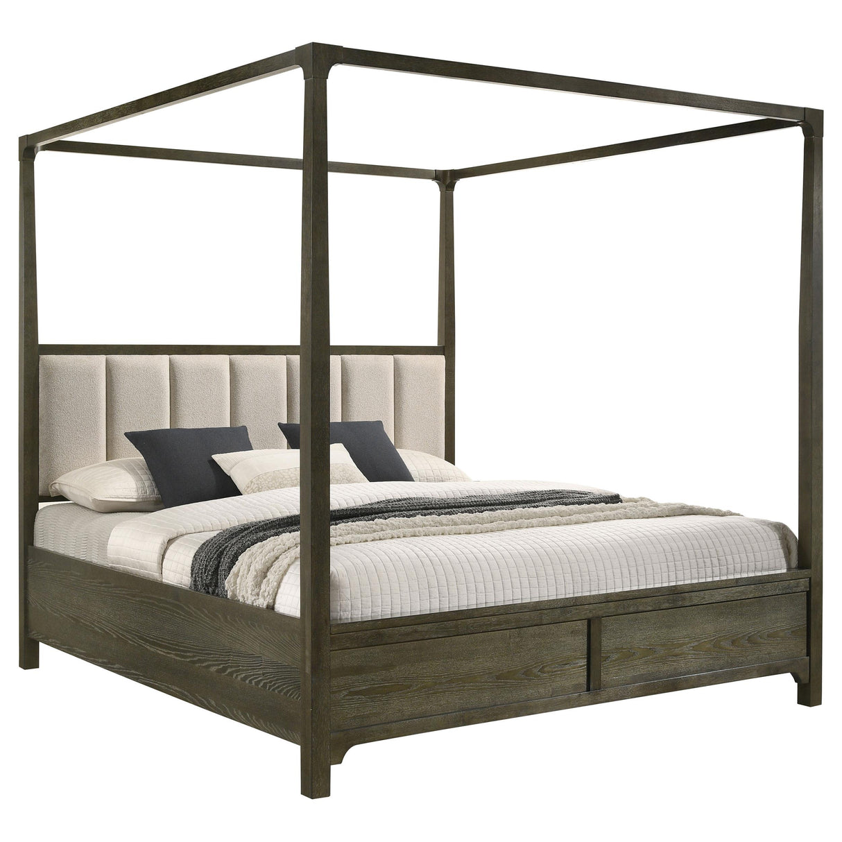 Gran Park California King Four Poster Canopy Bed Dark Cocoa from Coaster - Luna Furniture