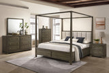 Gran Park Eastern King Four Poster Canopy Bed Dark Cocoa from Coaster - Luna Furniture