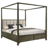 Gran Park Queen Four Poster Canopy Bed Dark Cocoa from Coaster - Luna Furniture