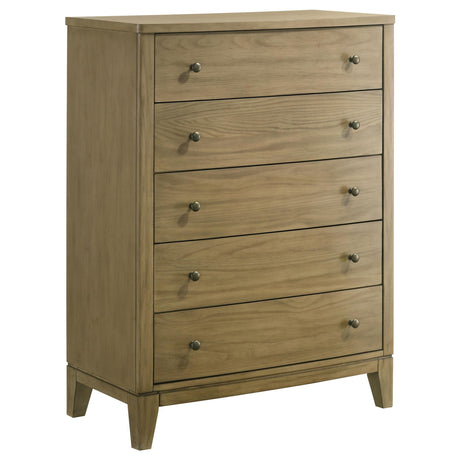 Granada 5-drawer Bedroom Chest of Drawers Natural Pine from Coaster - Luna Furniture