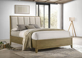 Granada Upholstered California King Panel Bed Natural Pine from Coaster - Luna Furniture