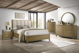 Granada Upholstered California King Panel Bed Natural Pine from Coaster - Luna Furniture