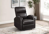 Grant Upholstered Power Recliner Chair Brown from Coaster - Luna Furniture