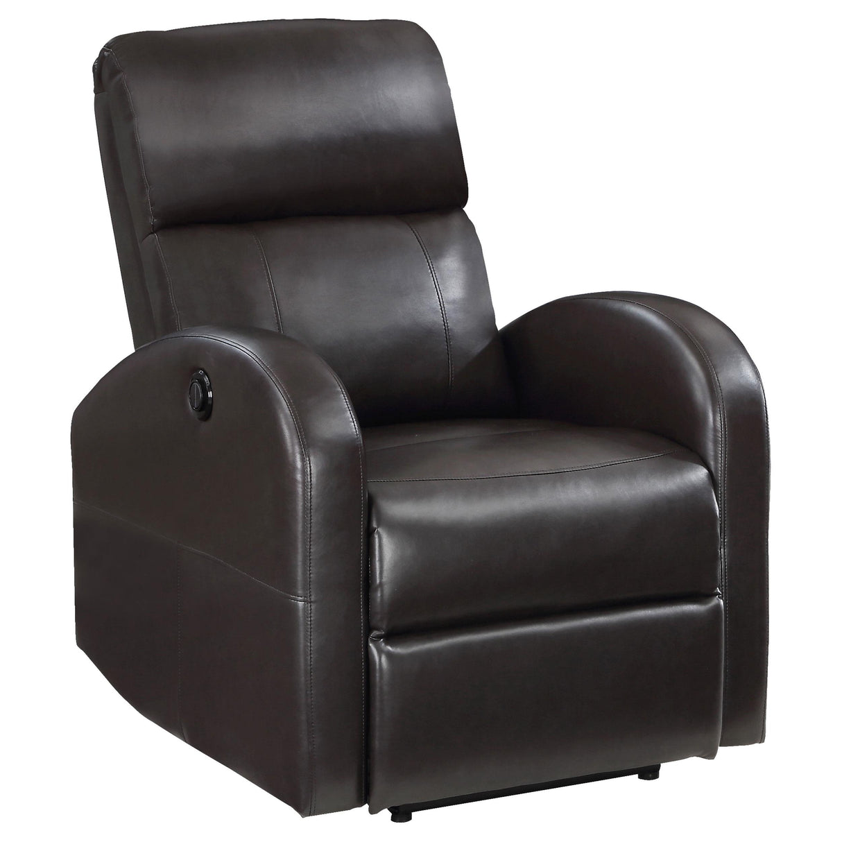 Grant Upholstered Power Recliner Chair Brown from Coaster - Luna Furniture