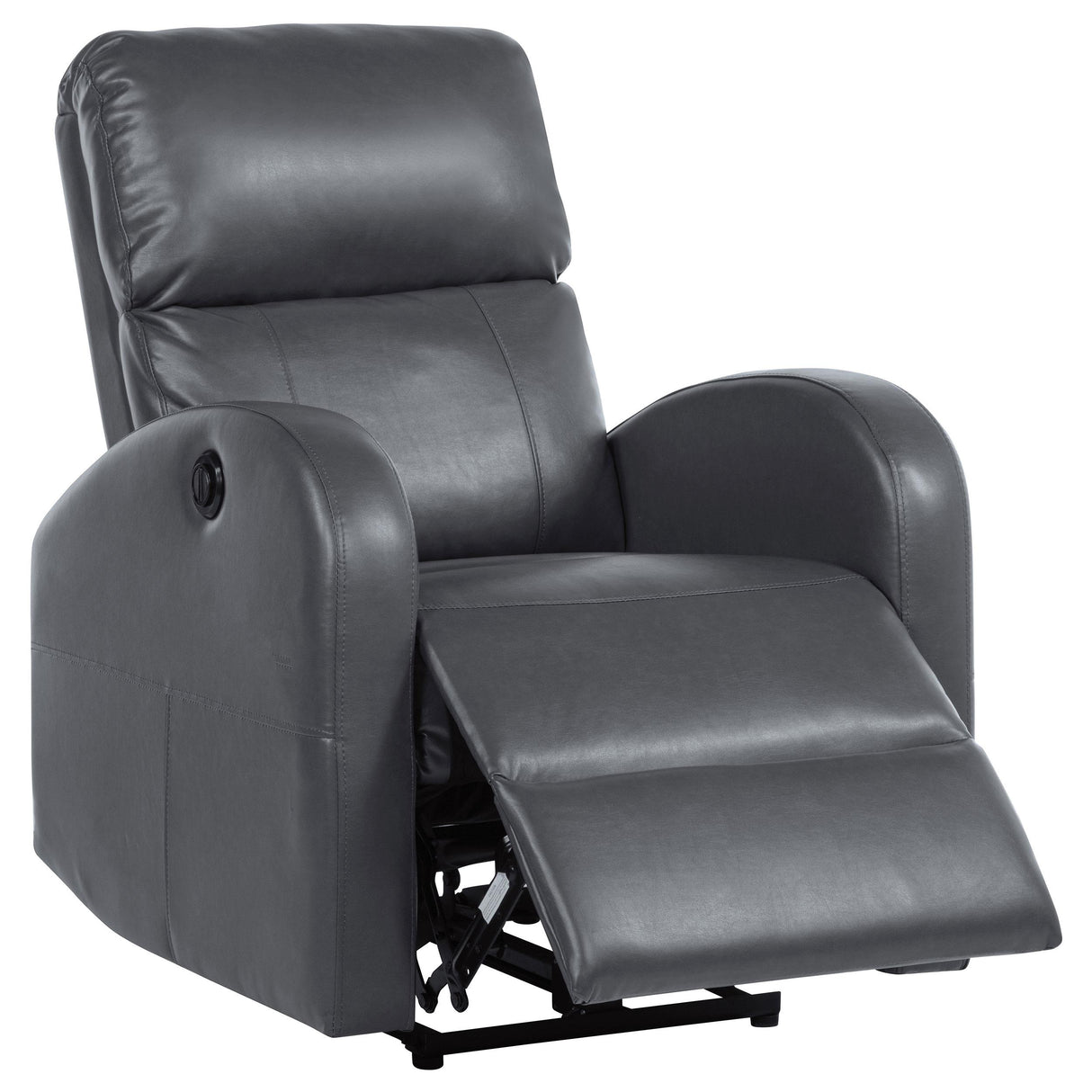 Grant Upholstered Power Recliner Chair Grey from Coaster - Luna Furniture