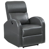 Grant Upholstered Power Recliner Chair Grey from Coaster - Luna Furniture