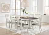 Gray/Brown Darborn Dining Table and 8 Chairs - PKG015875