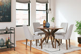 Gray/Brown Lyncott Dining Table and 4 Chairs - PKG015474