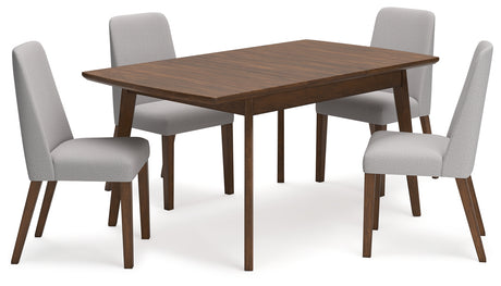 Gray/Brown Lyncott Dining Table and 4 Chairs - PKG015482