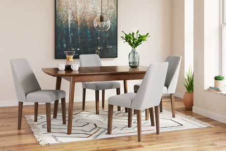 Gray/Brown Lyncott Dining Table and 4 Chairs - PKG015482