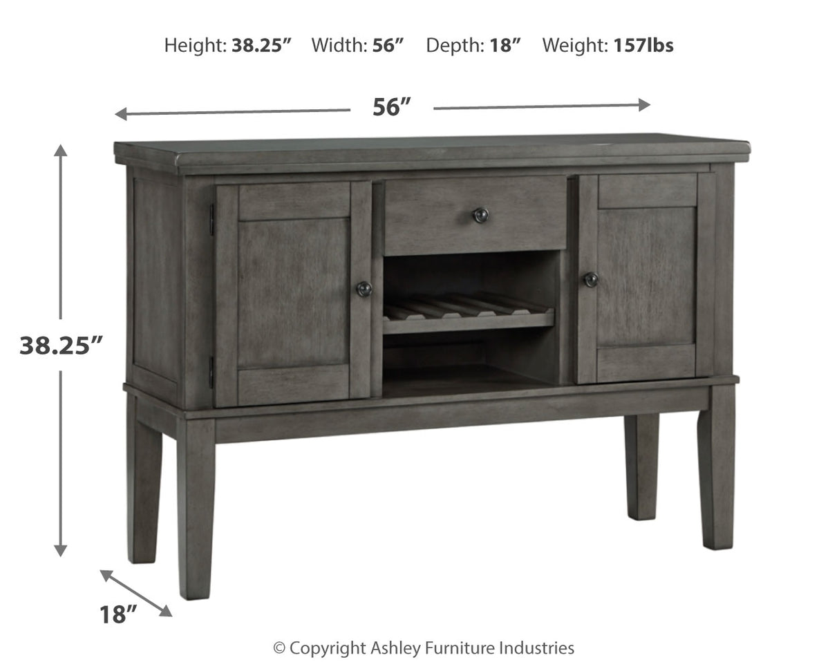 Gray Hallanden Counter Height Dining Table and 4 Barstools with Storage - PKG010490