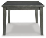 Gray Hallanden Dining Table and 4 Chairs and Bench with Storage - PKG010487
