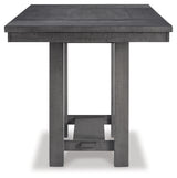 Gray Myshanna Counter Height Dining Table and 4 Barstools and Bench with Storage - PKG010496
