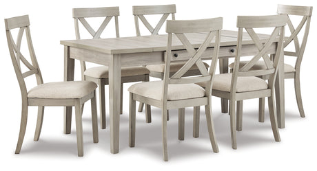 Gray Parellen Dining Table and 6 Chairs - PKG013255