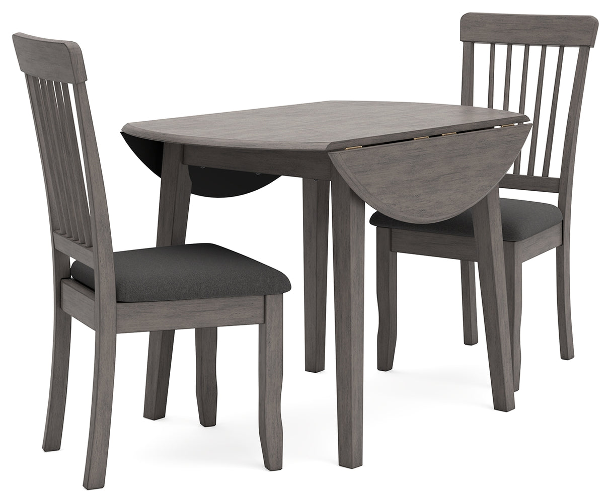 Gray Shullden Dining Table and 2 Chairs - PKG015400