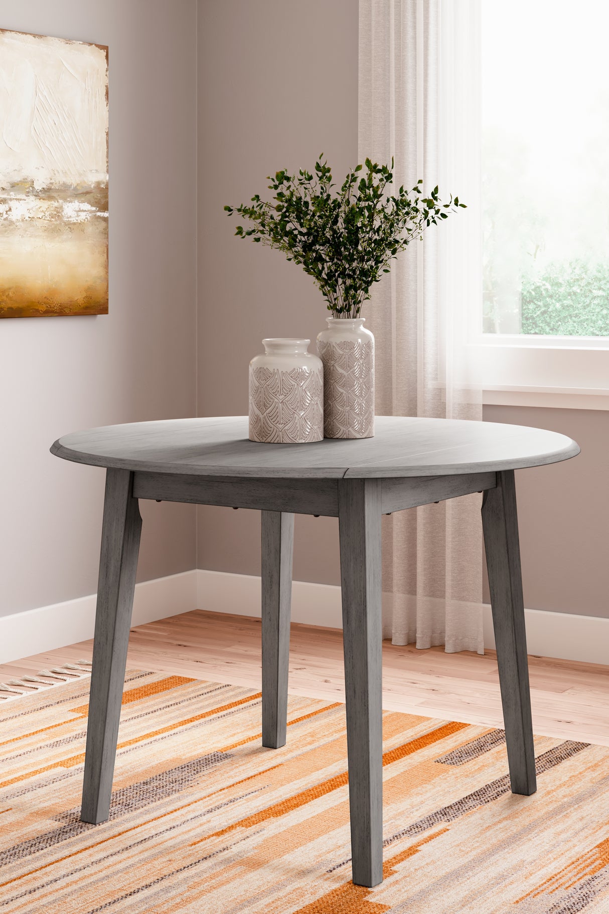 Gray Shullden Dining Table and 2 Chairs - PKG015400