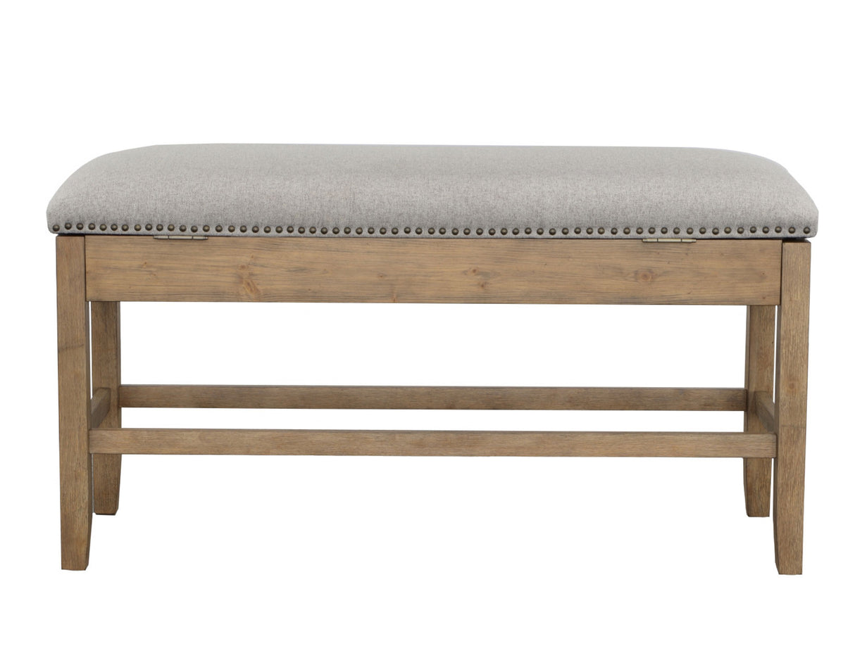 Grayson 24″ Counter Storage Bench w/Nailhead Trim from Steve Silver - Luna Furniture