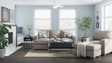 Greaves Sofa Chaise, Chair, and Ottoman in Stone - PKG008945