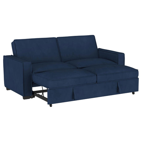 Gretchen Multipurpose Upholstered Convertible Sleeper Sofa Bed Navy Blue - 360240