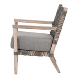 Costa Outdoor Club Chair in Dove Flat Rope, Performance Dove, Gray Teak - 6860.DOV/DOV/GT