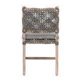 Costa Outdoor Dining Chair in Dove Flat Rope, Performance Dove, Gray Teak, Set of 2 - 6849.DOV/DOV/GT