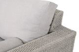 Tropez Outdoor 90" Sofa in Taupe & White Flat Rope, Performance Pumice, Gray Teak - 6843.WTA/PUM/GT