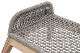 Loom Outdoor Footstool in Platinum Rope, Performance Smoke Gray, Gray Teak - 6817FS.PLA-R/SG/GT